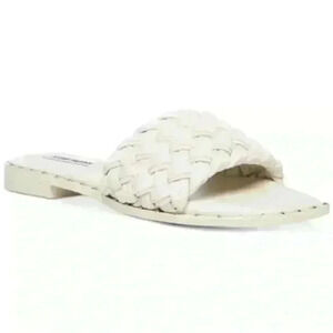 Steve Madden square toe WOMEN'S SANTINA WOVEN slip on SLIDE SANDALS size 6.5